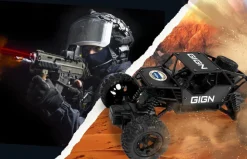 Voiture Radiocommandée Turbo Challenge Intervention GIGN 1/18