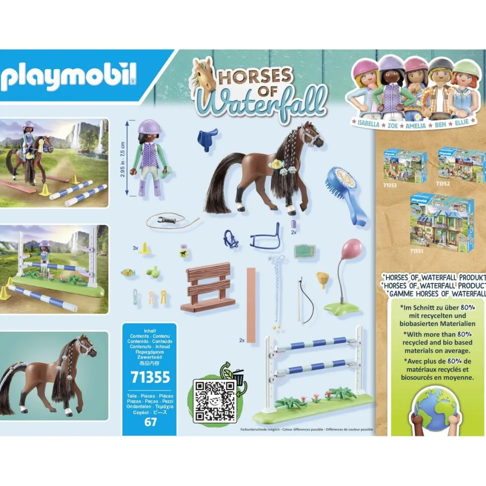 Zoe et Blaze avec parcours d'obstacles Playmobil Horses of Waterfall 71355